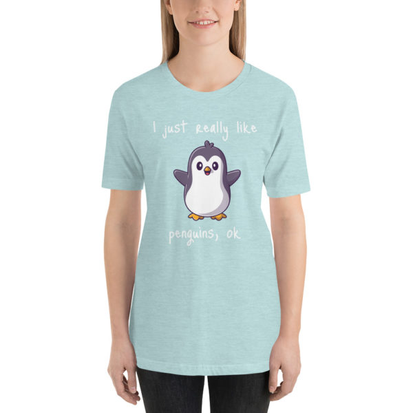 penguin t shirt sky blue
