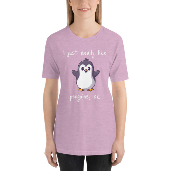 penguin t shirt lilac
