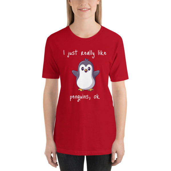 penguin t shirt red