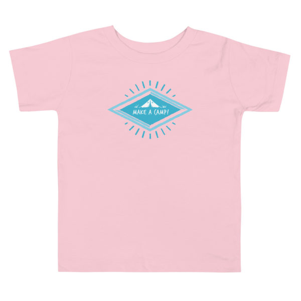 camping t shirt kids pink