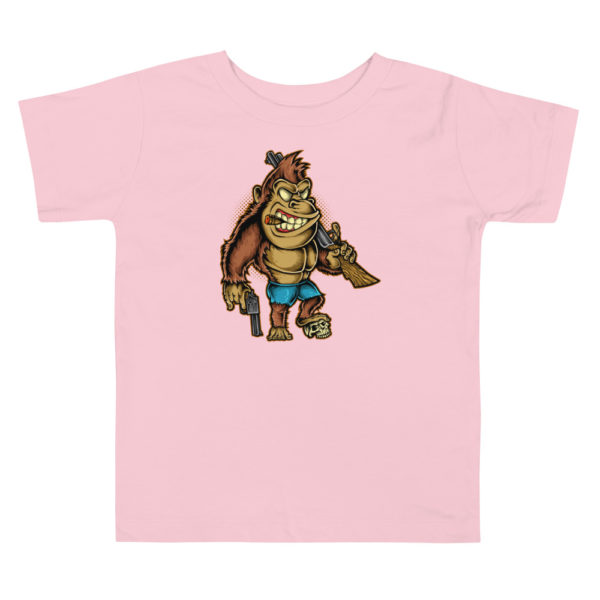 gorilla t shirt kids pink