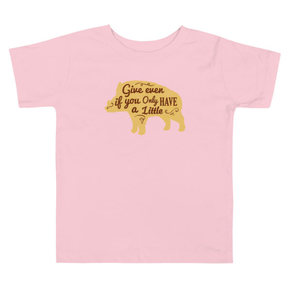 bison t shirt kids pink