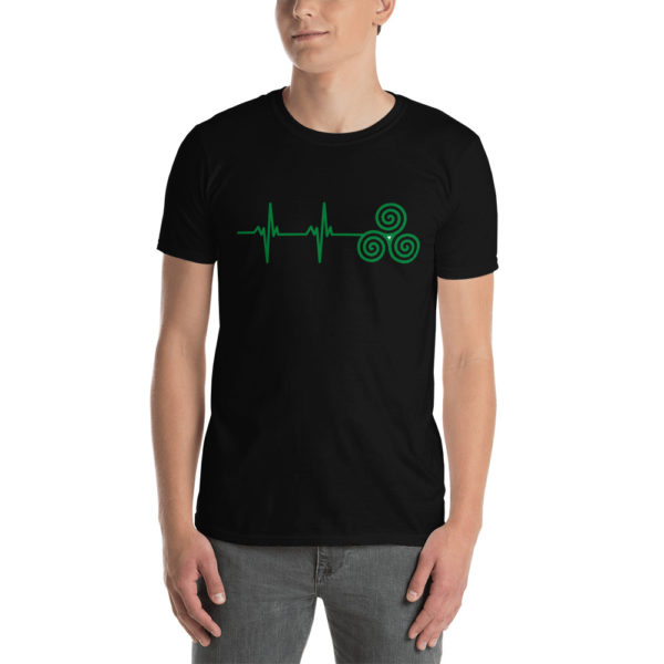 celtic heartbeat t shirt black