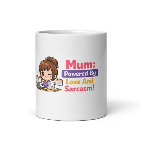 Mum Powered By Love And Sarcasm Mug