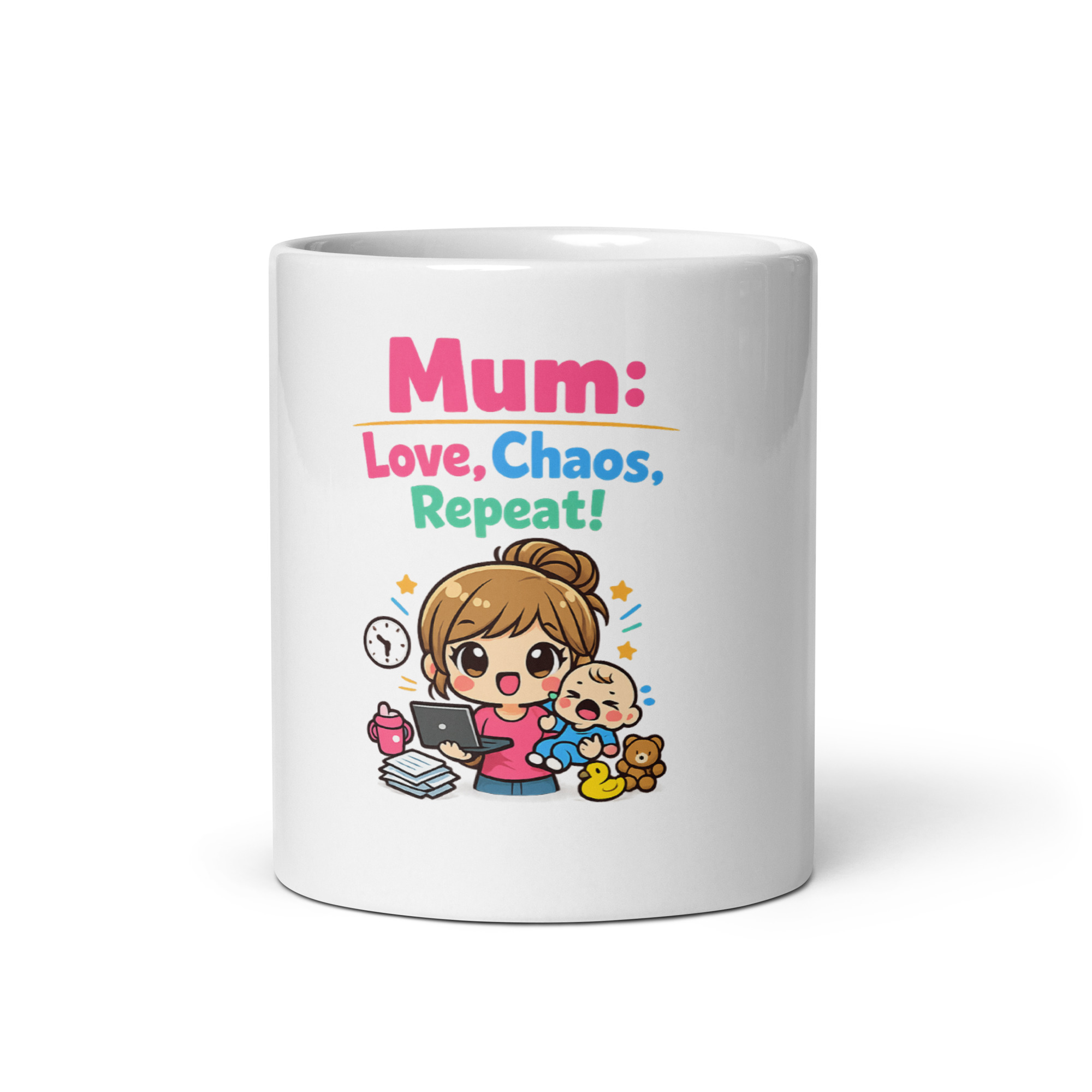 Mum Love Chaos Repeat Mug