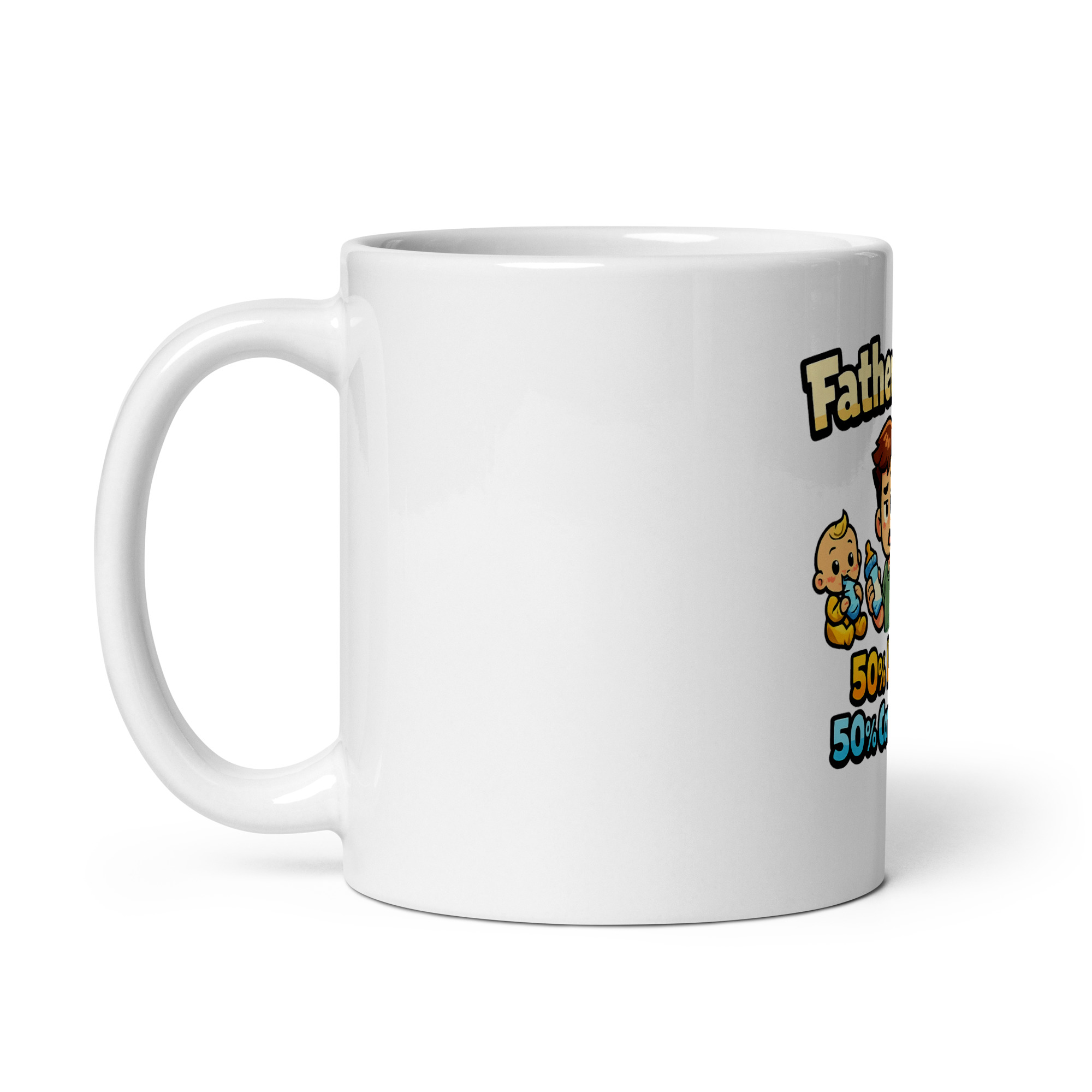 Fatherhood 50% Love 50% Confusion Mug - Image 2