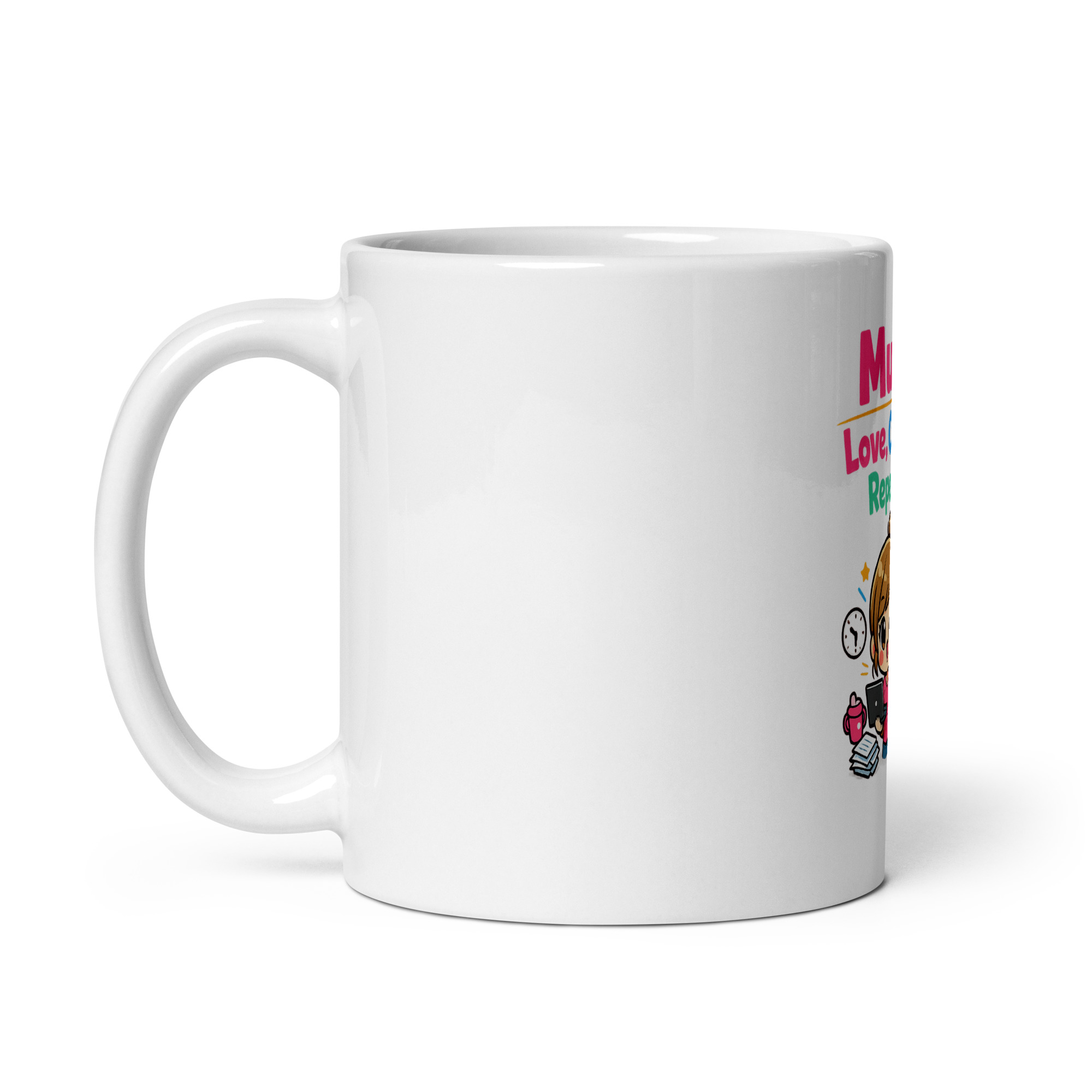 Mum Love Chaos Repeat Mug - Image 2