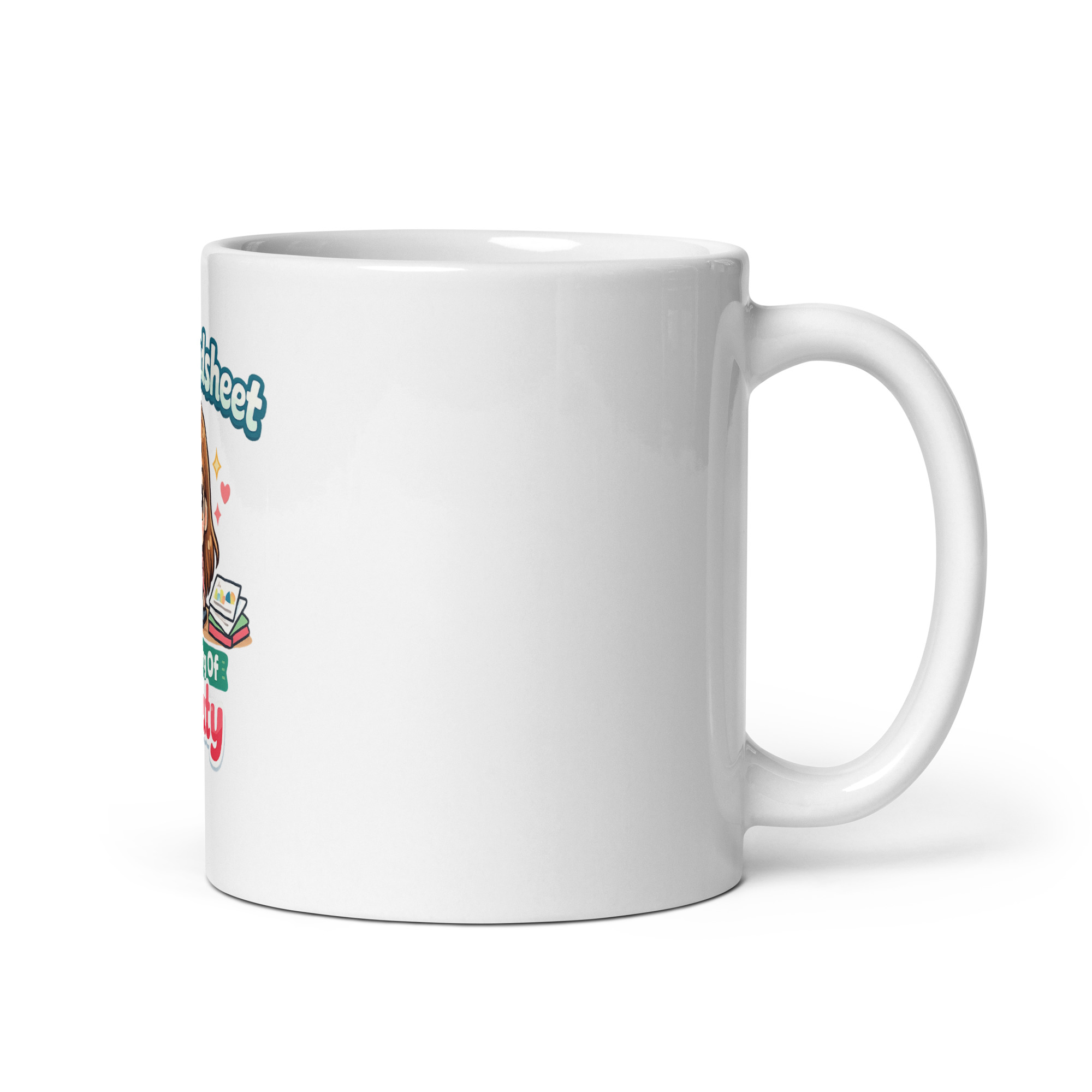 I Love Spreadsheets Mug (Female) - Image 3
