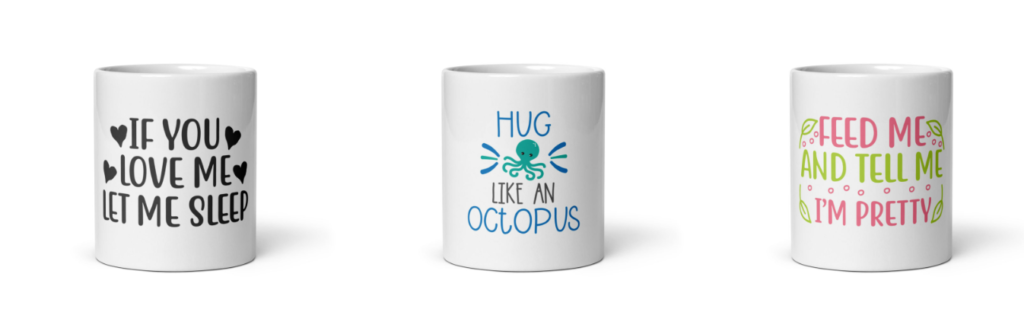 Three cool mugs for females