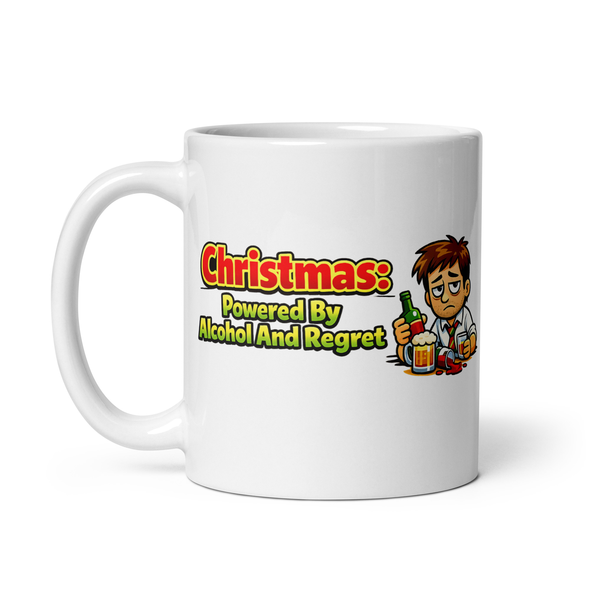 Christmas Powered By Alcohol And Regret Mug