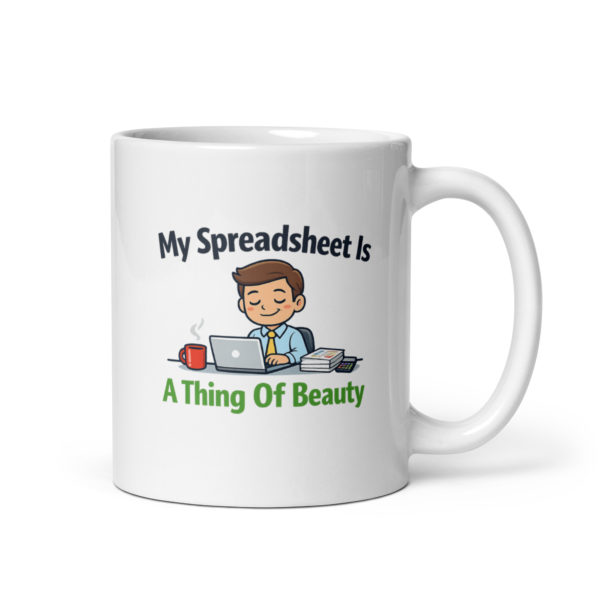I Love Spreadsheets Mug (Male)