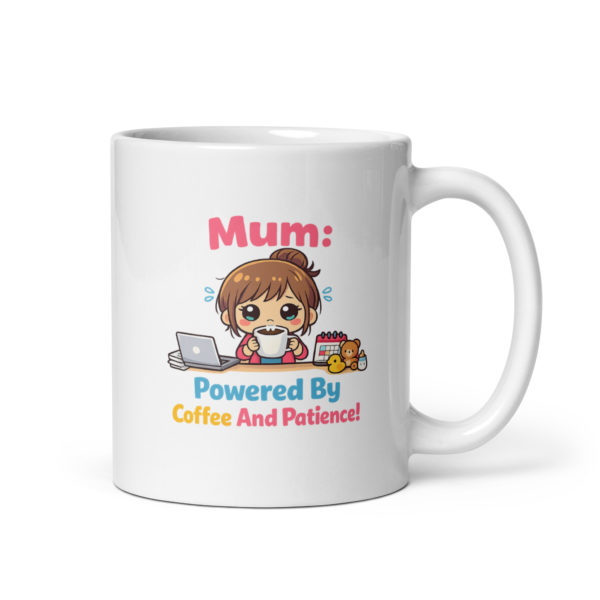 Mum Powered By Coffee And Patience Mug