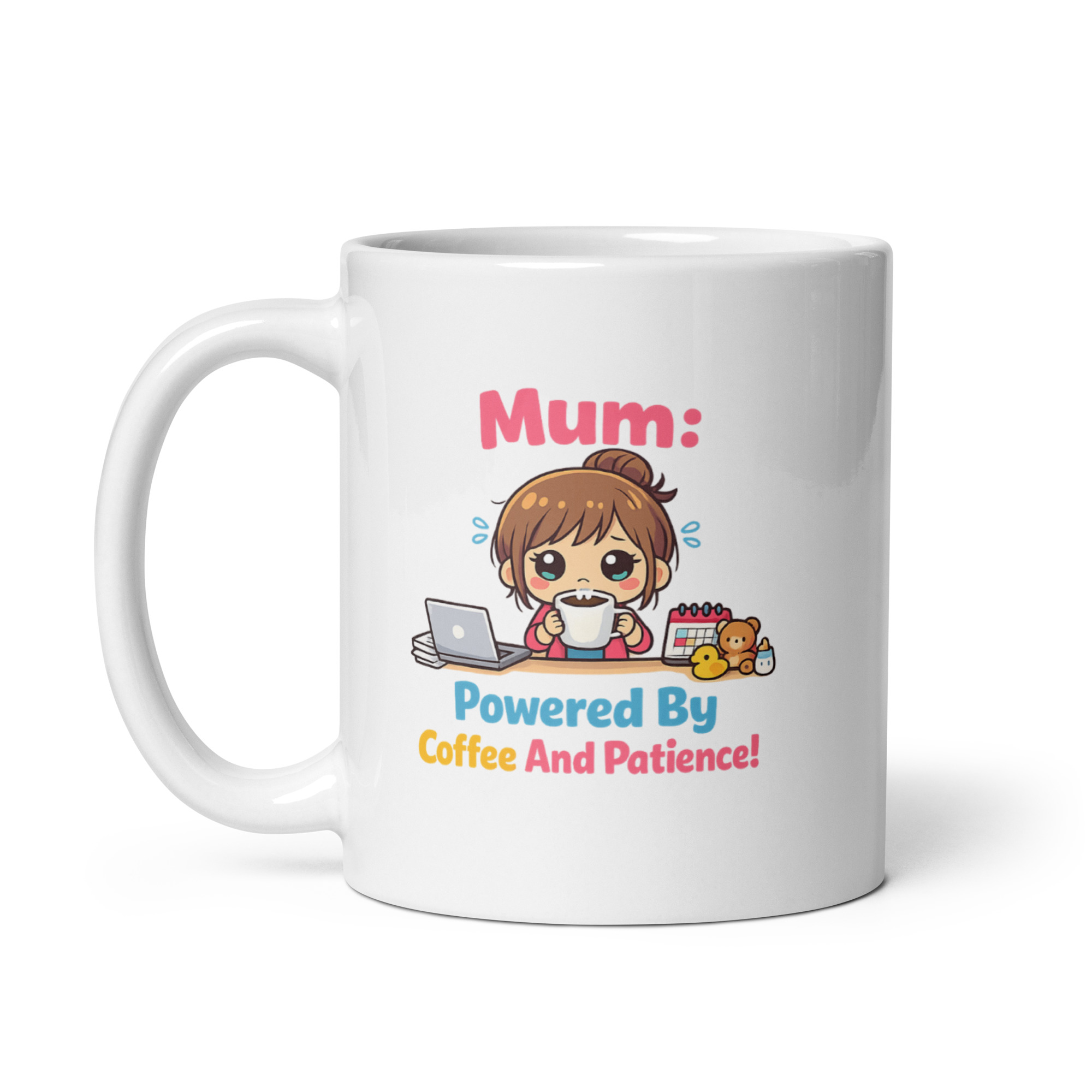 Mum Powered By Coffee And Patience Mug