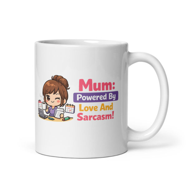 Mum Powered By Love And Sarcasm Mug