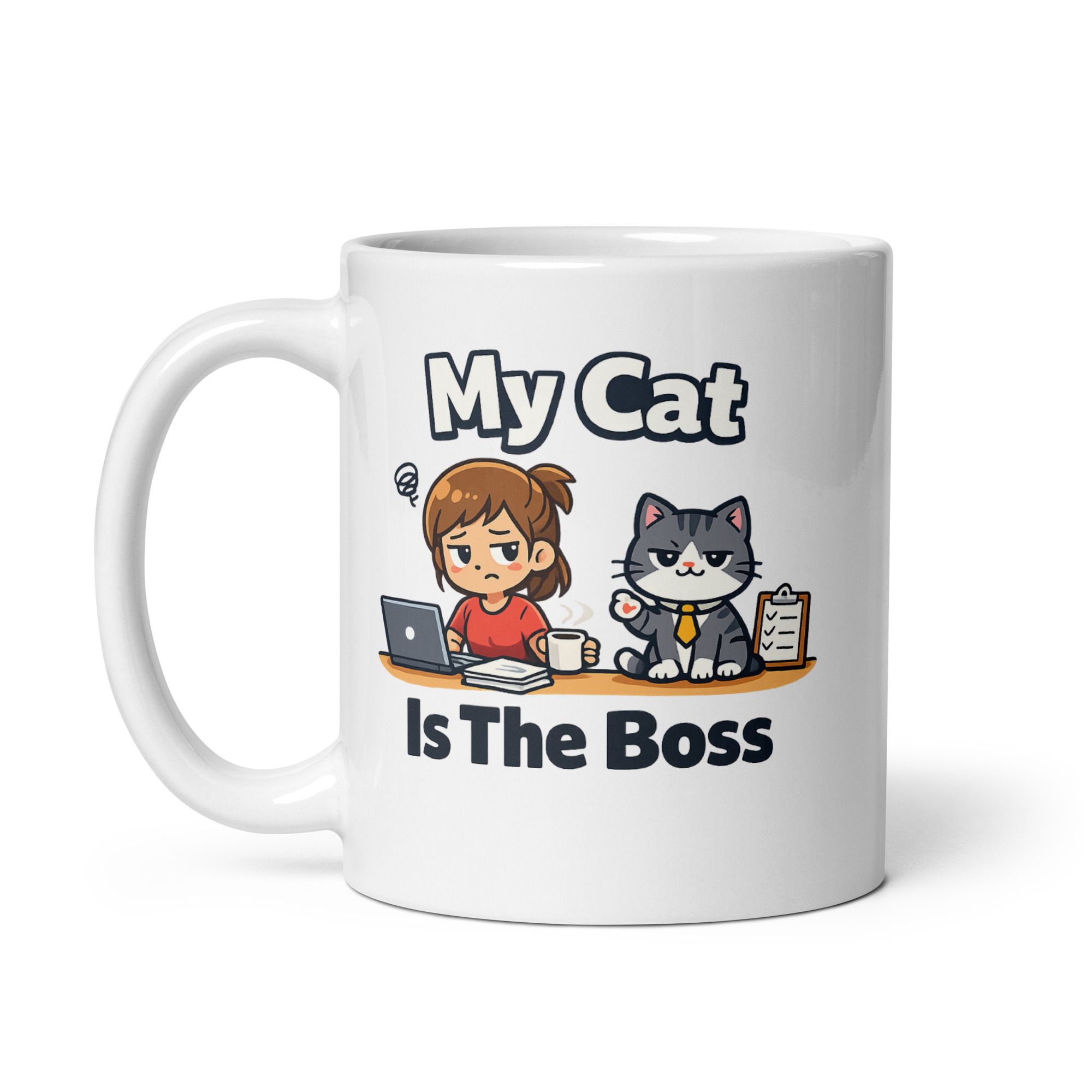 My Cat Is The Boss Mug