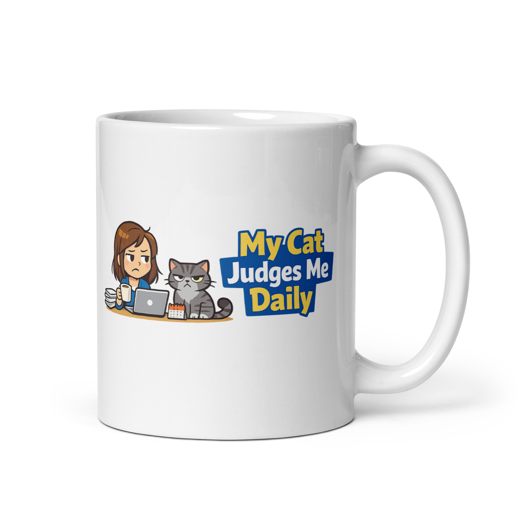 My Cat Judges Me Daily Mug