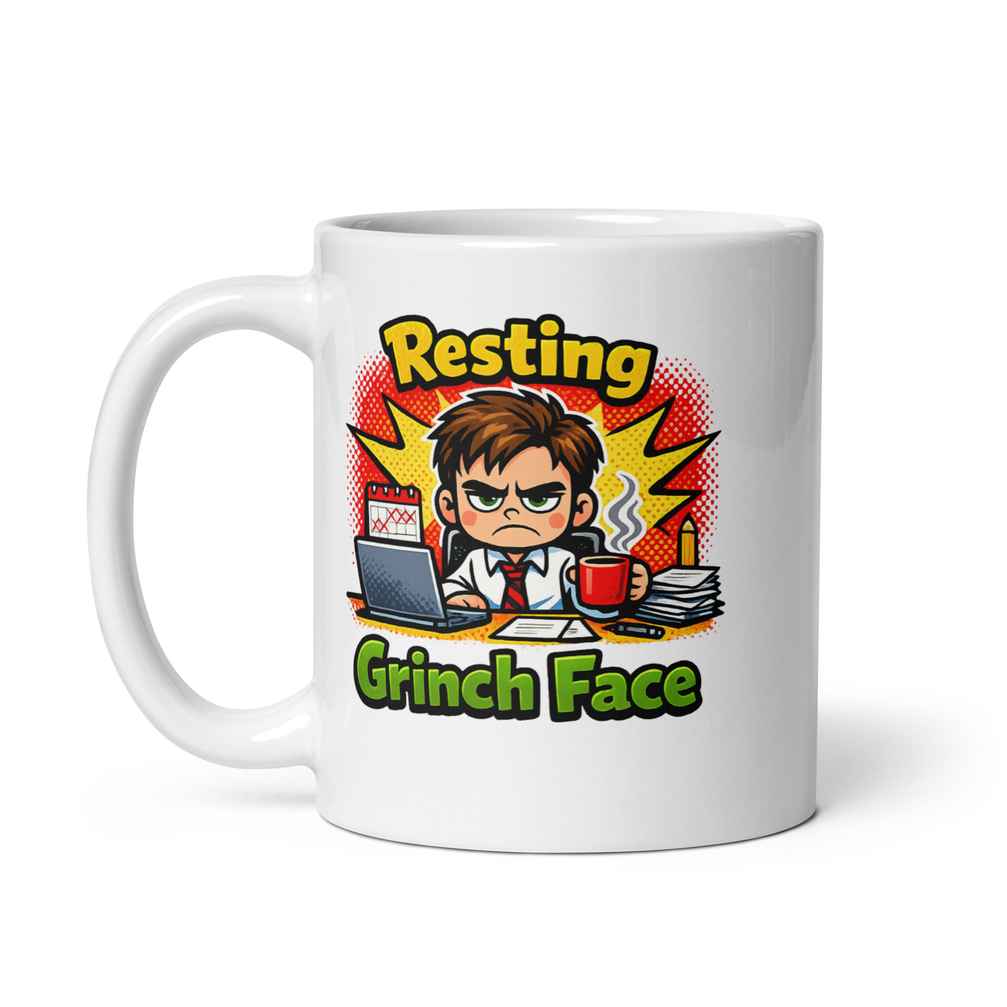 Resting Grinch Face Mug
