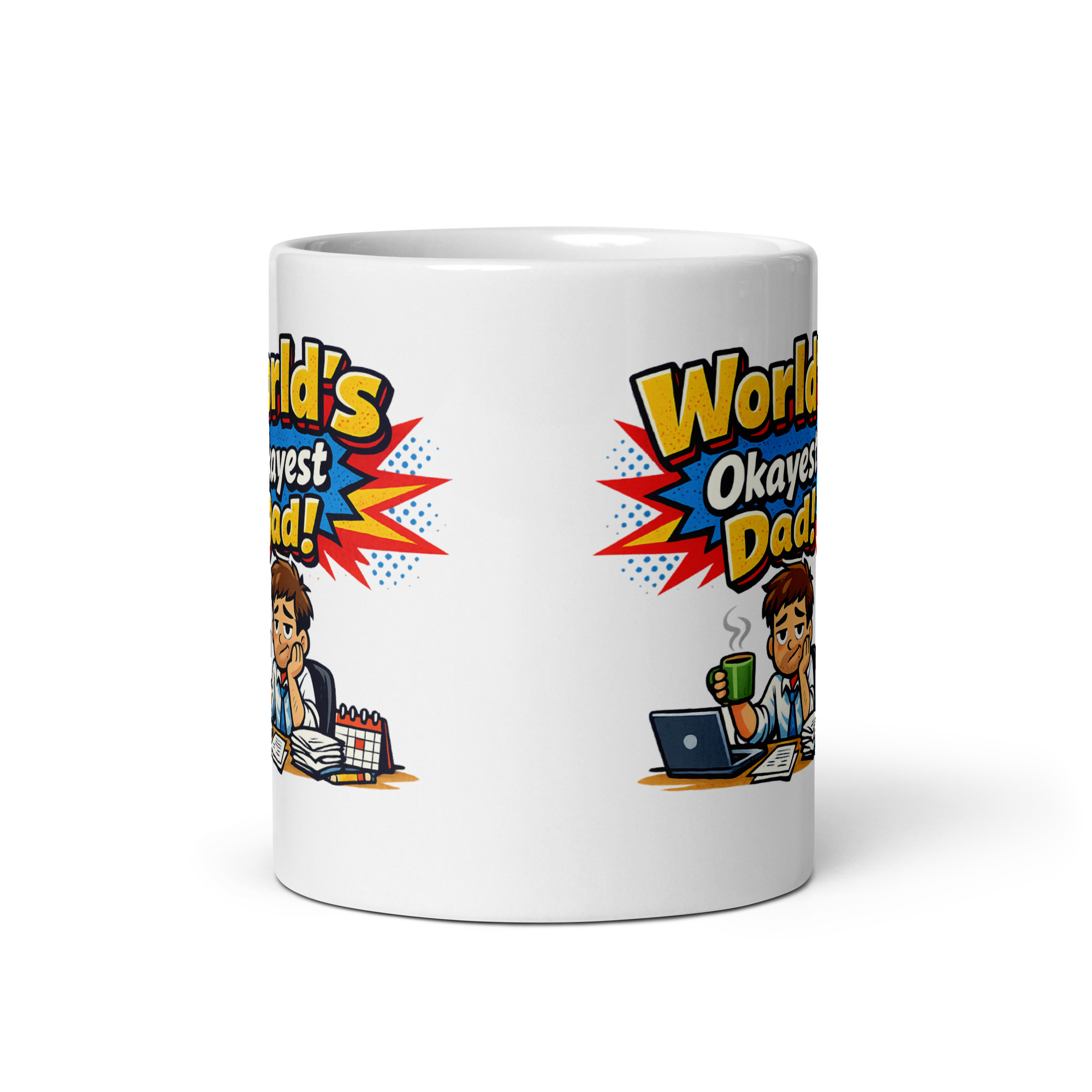 Worlds Okayest Dad Mug - Image 6
