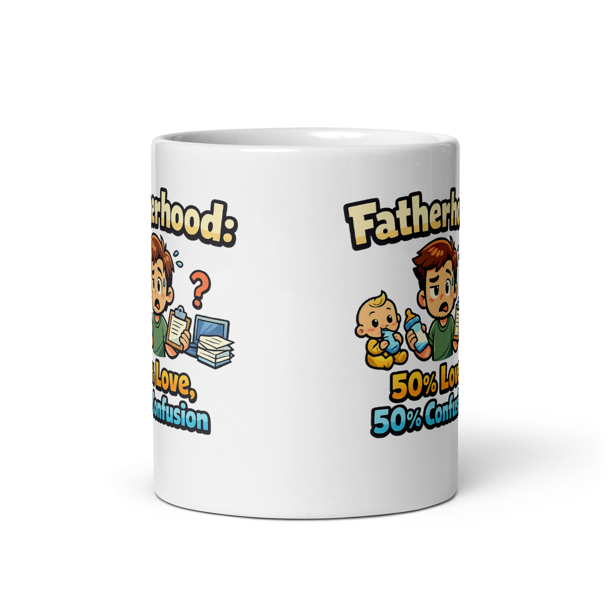 Fatherhood 50% Love 50% Confusion Mug - Image 6