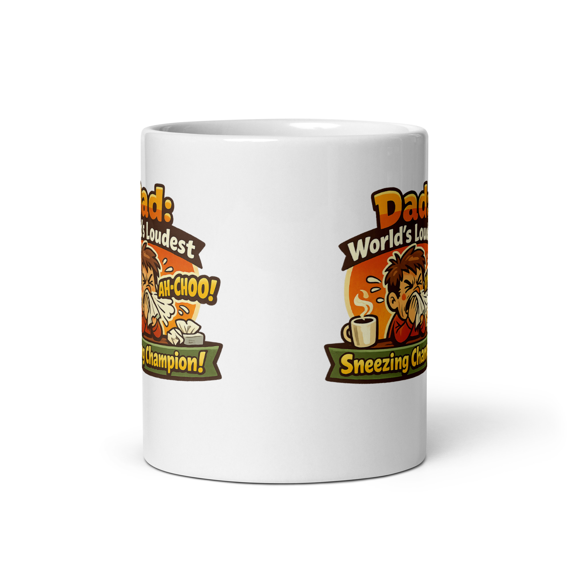 Dad Worlds Loudest Sneezing Champion Mug - Image 6