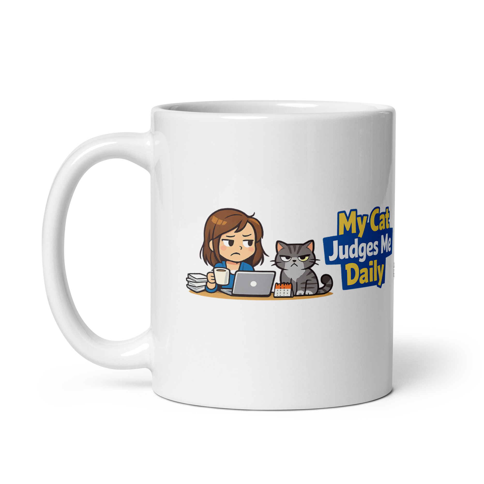 My Cat Judges Me Daily Mug - Image 5