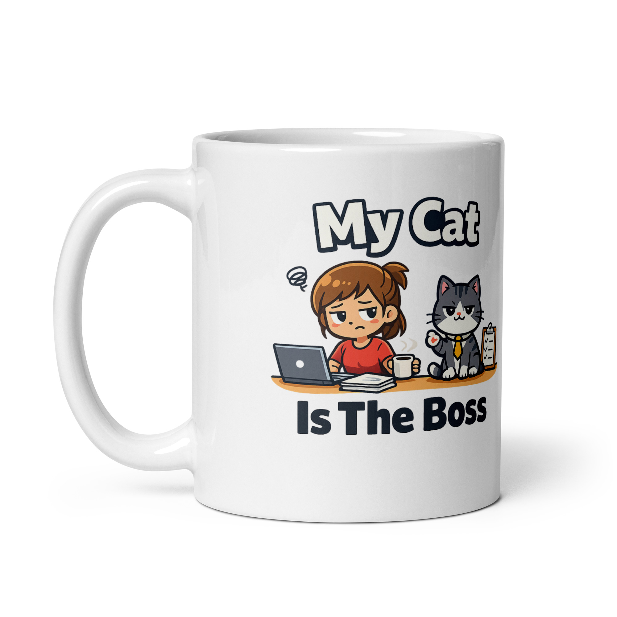 My Cat Is The Boss Mug - Image 5