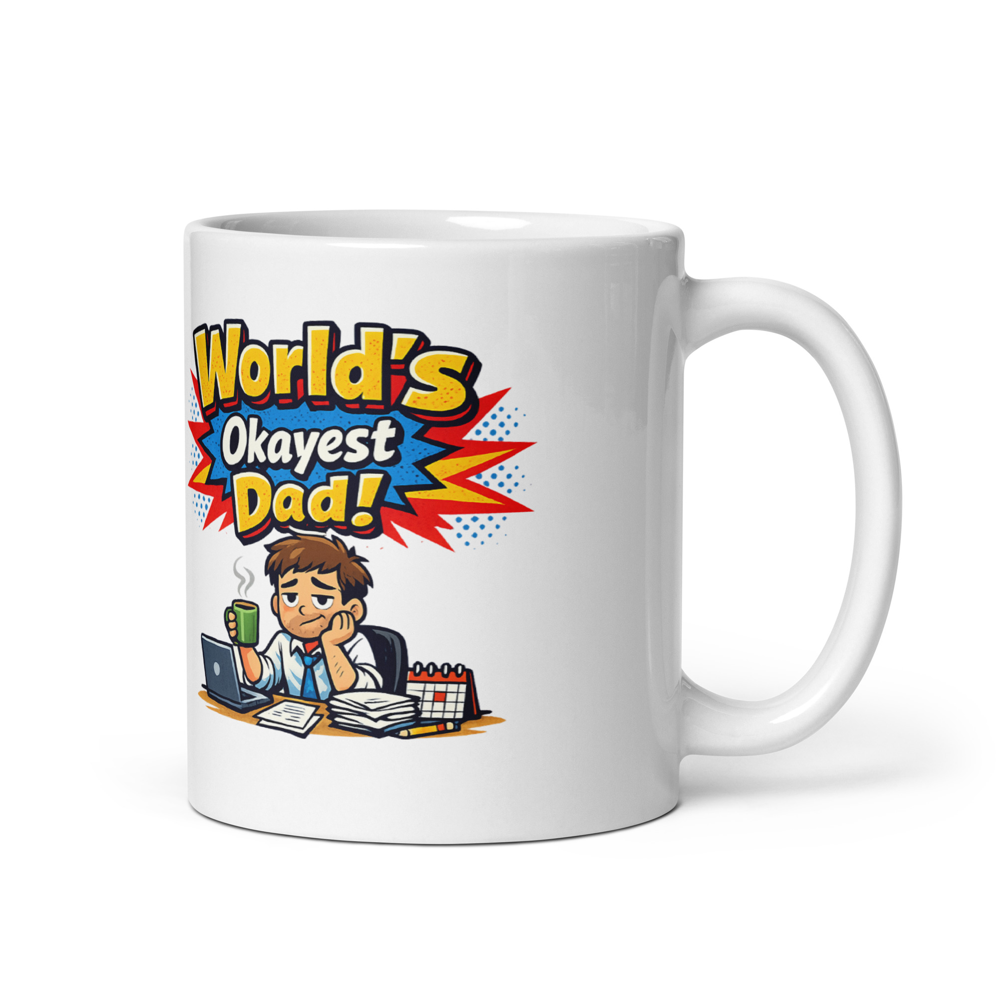 Worlds Okayest Dad Mug - Image 4