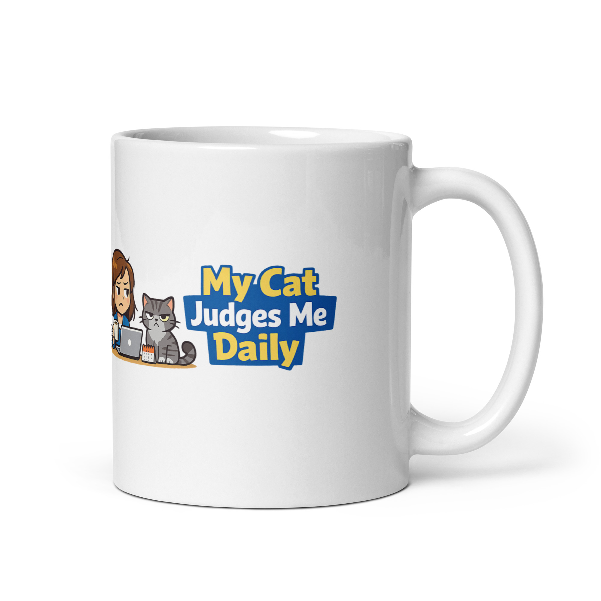 My Cat Judges Me Daily Mug - Image 4