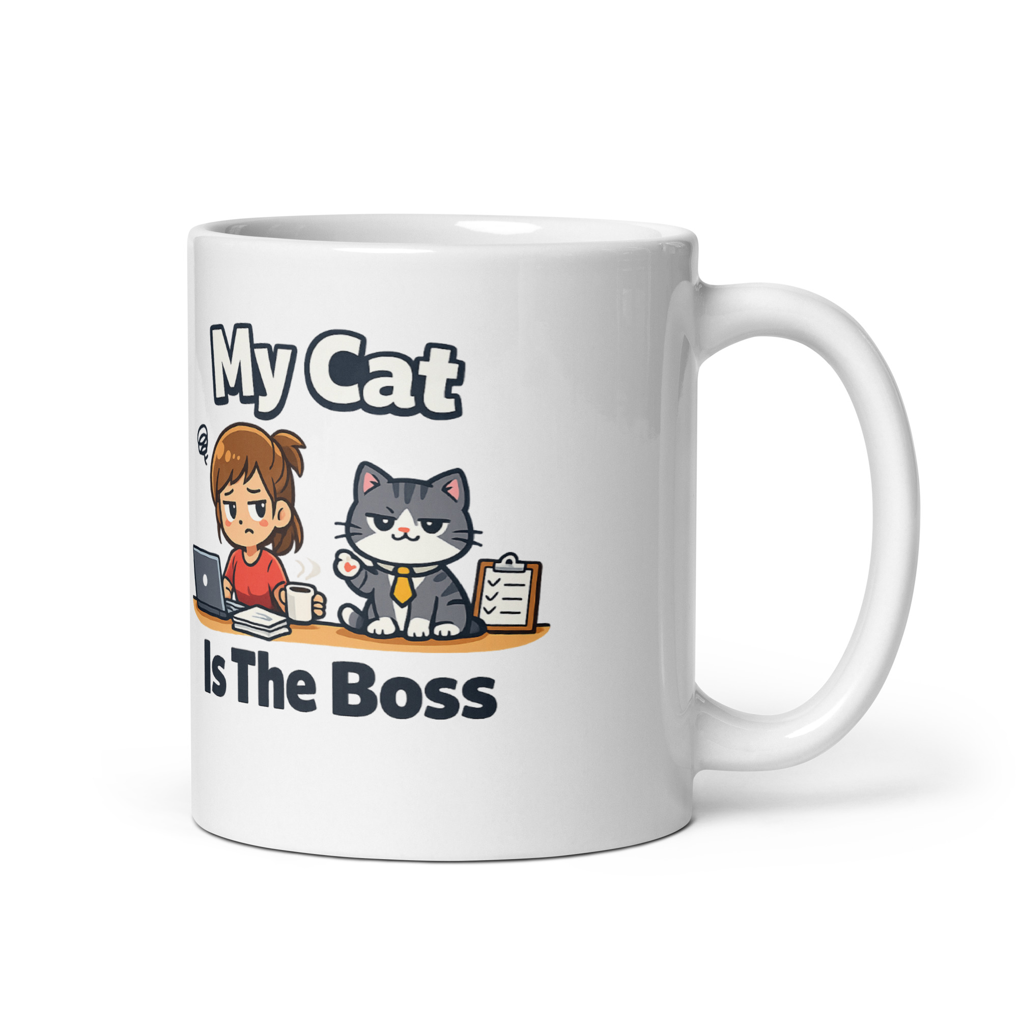 My Cat Is The Boss Mug - Image 4