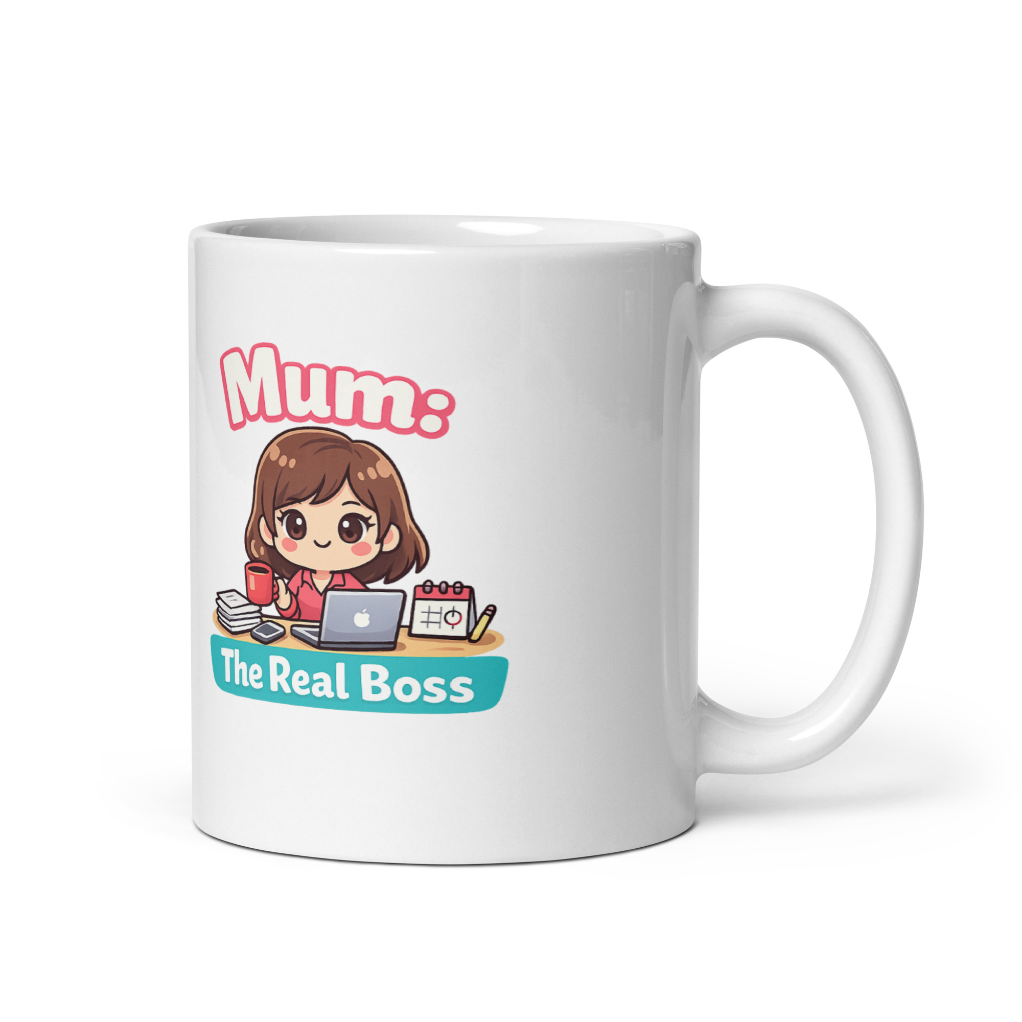Mum The Real Boss Mug - Image 4