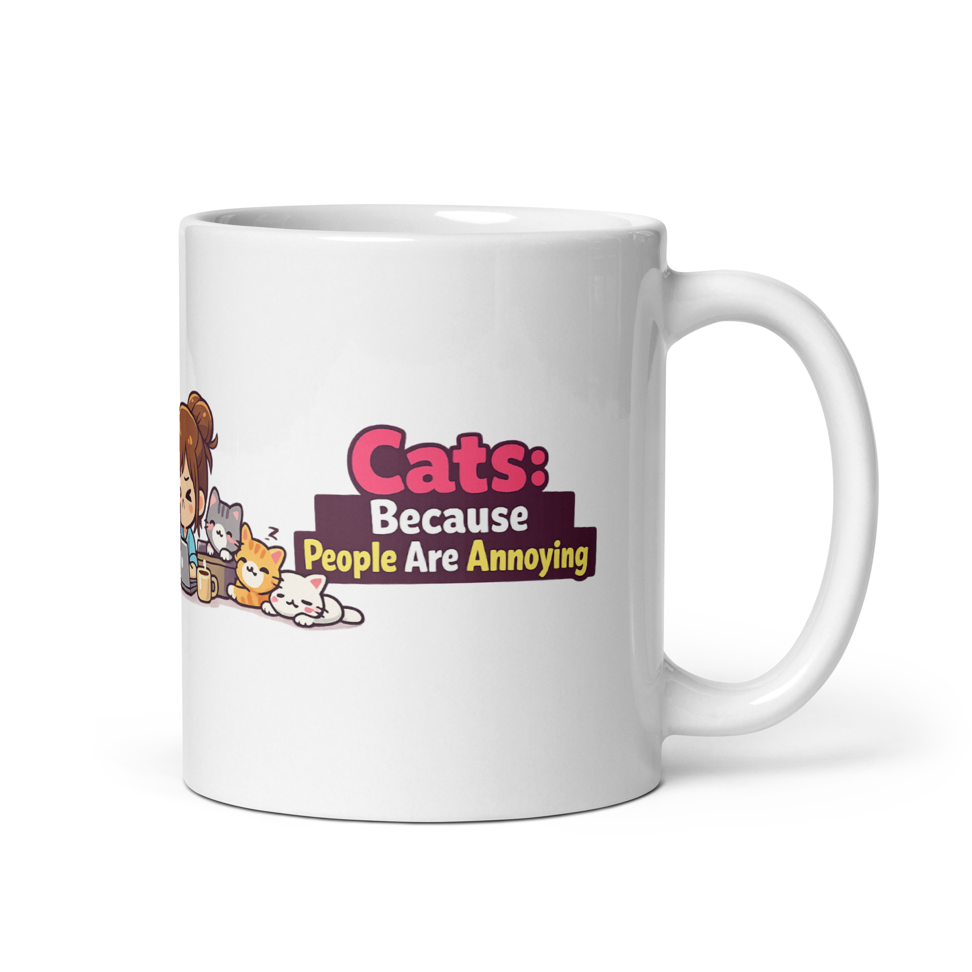 Cats Because People Are Annoying Mug - Image 4